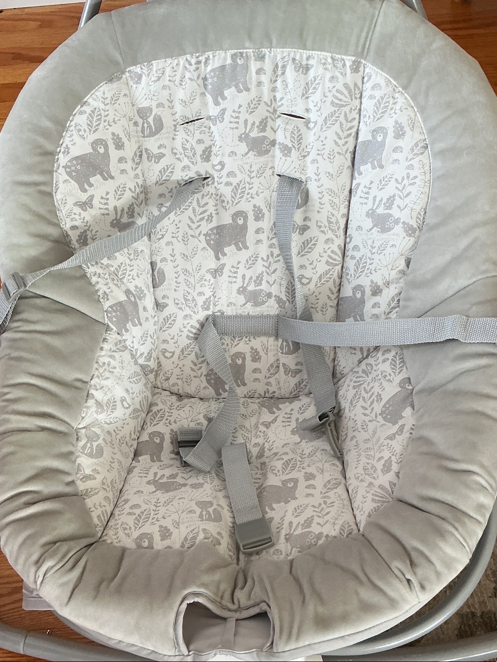 Graco Simple Sway Baby Swing in the Ivy pattern seat replacement cover.